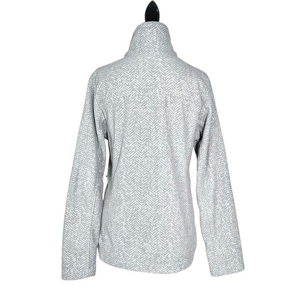Columbia | Women | Gray Herringbone Fleece Lightweight Zip Up Jacket | Large - Picture 3 of 10